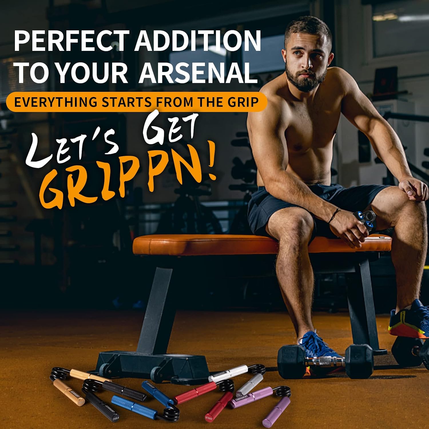 Grip Strength Trainer Set, 6 Pack, 50-350LB, Wrist Forearm Strengthener. - Imagen 4