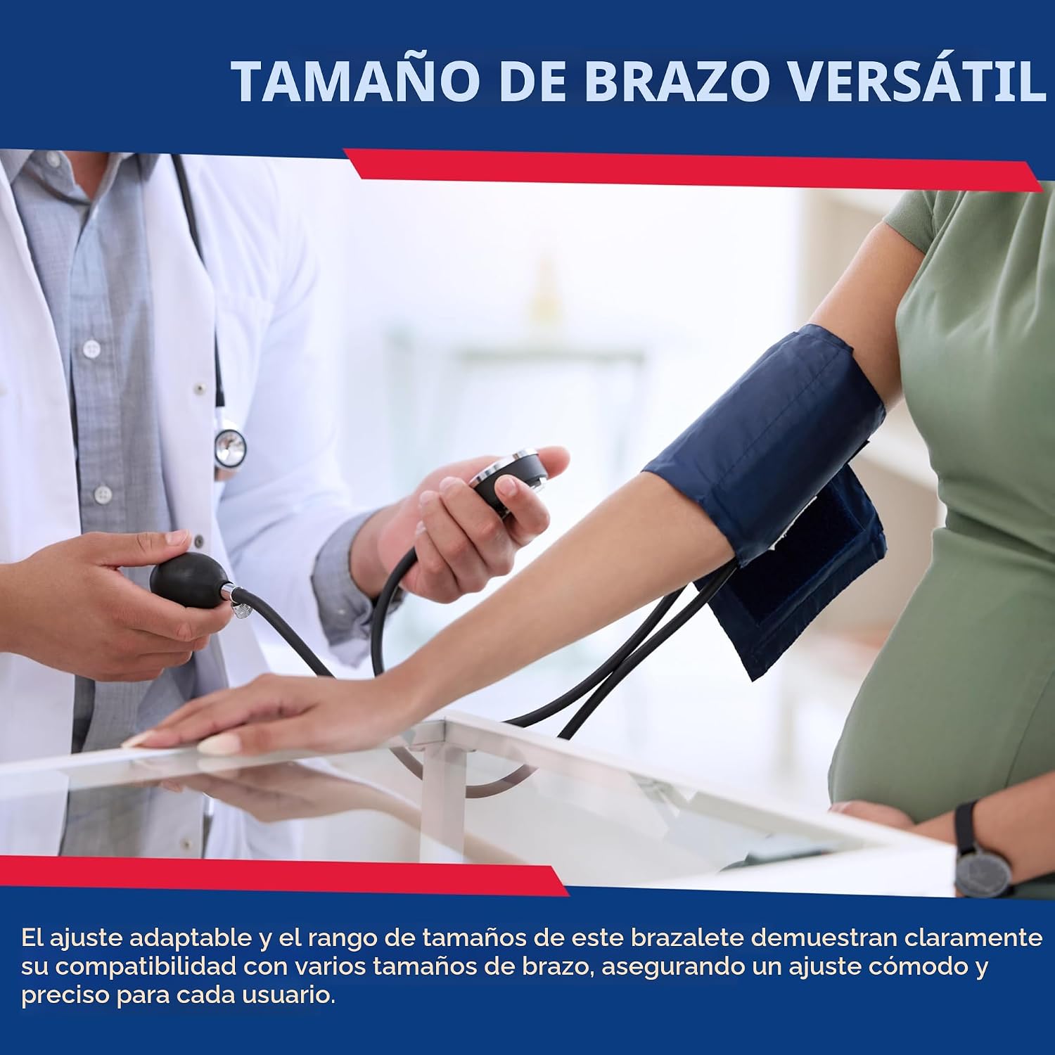 Dixie EMS tensiómetro aneroide de lujo con mango para la presión arterial. - Imagen 5
