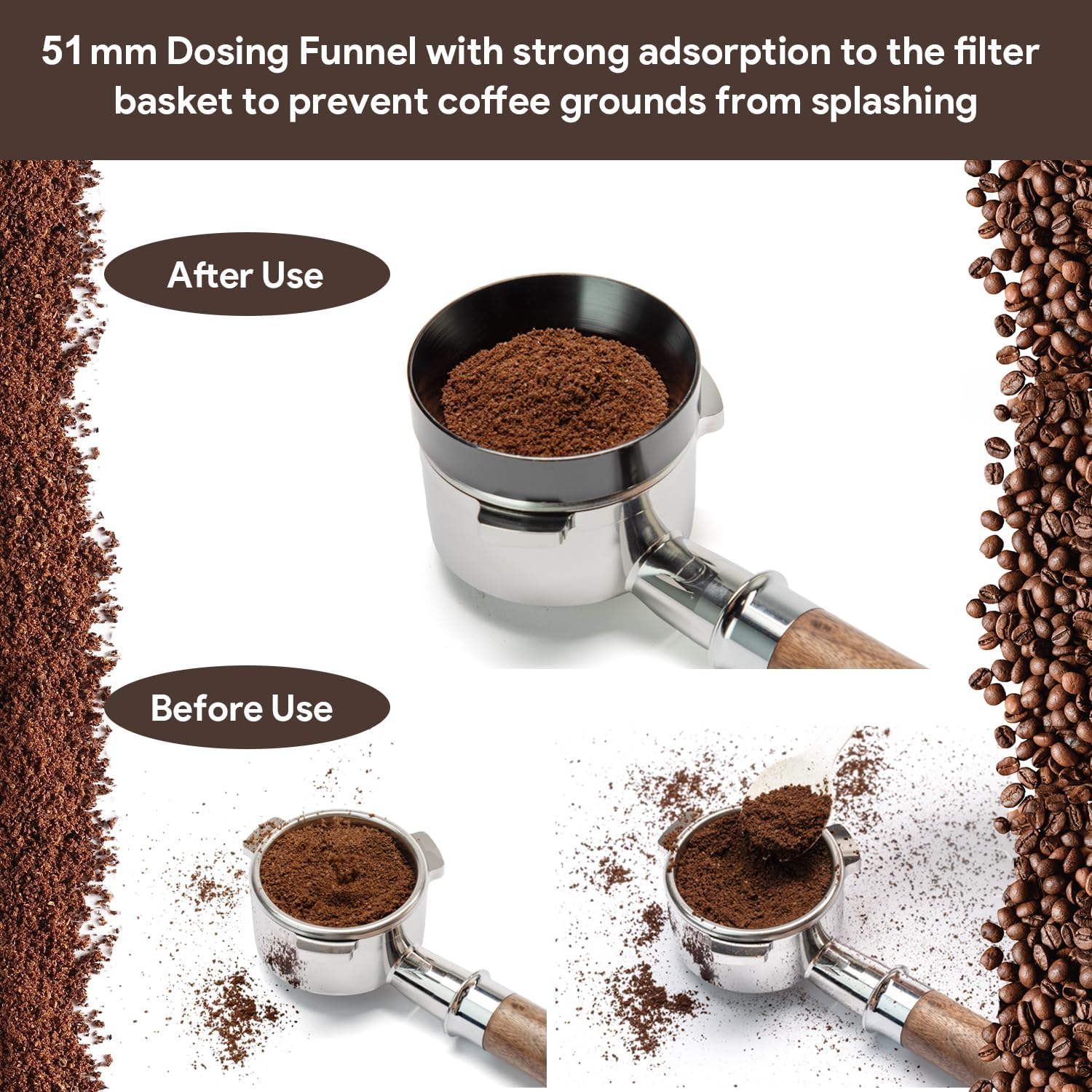 Kit de accesorios de espresso con tamper de 51 mm: juego de tamper para espresso. - Imagen 5