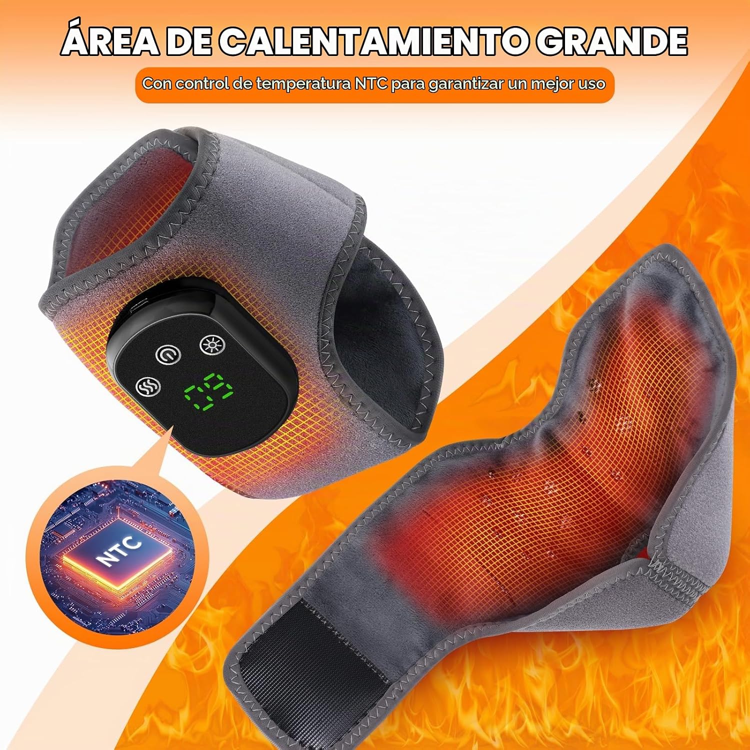Masajeador de tobillo inalámbrico con calor, almohadilla térmica de tobillo. - Imagen 5