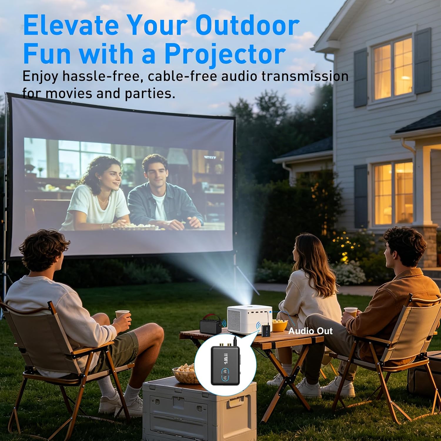 1Mii Adaptador RCA Bluetooth 5.3 para TV, Transmisor Receptor Bluetooth de 3.5mm. - Imagen 5