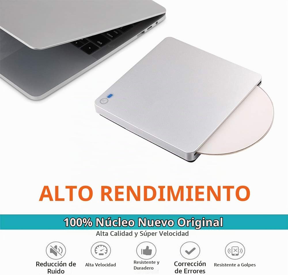 Unidad de DVD Blu Ray externa 3D, USB 3.0 y reproductor de unidad de DVD Blu Ray tipo C, grabadora. - Imagen 4
