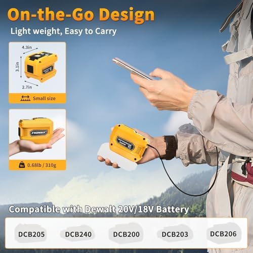 Kzreect Adaptador actualizado de 20 V a 12 V + inversor de corriente de 220 W. - Imagen 4