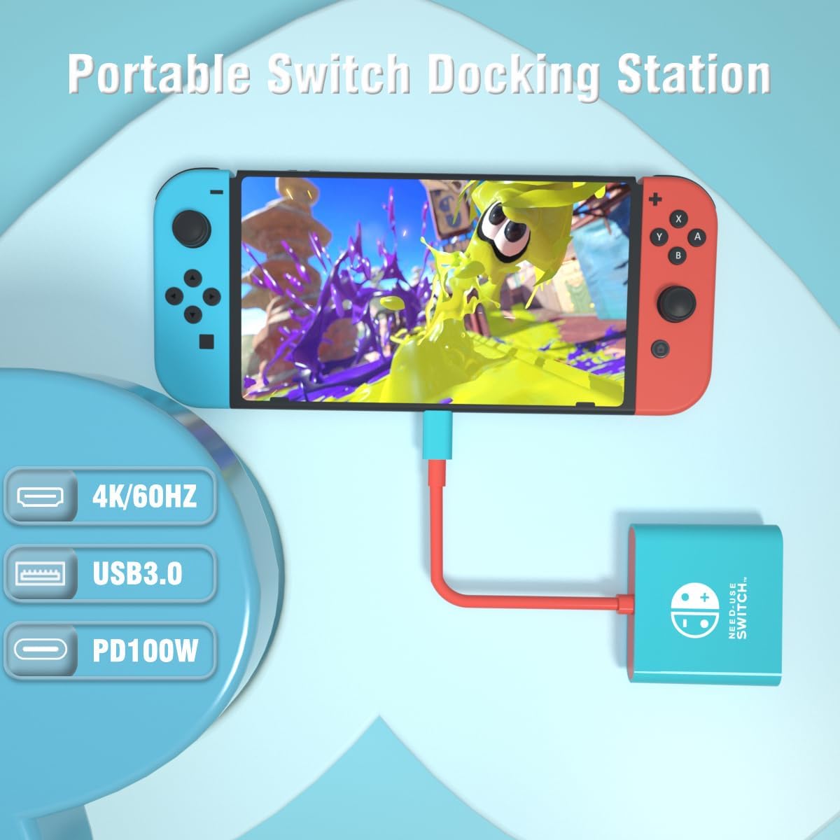 Switch Dock para estación de acoplamiento Nintendo Switch, adaptador portátil de Nintendo TV. - Imagen 5