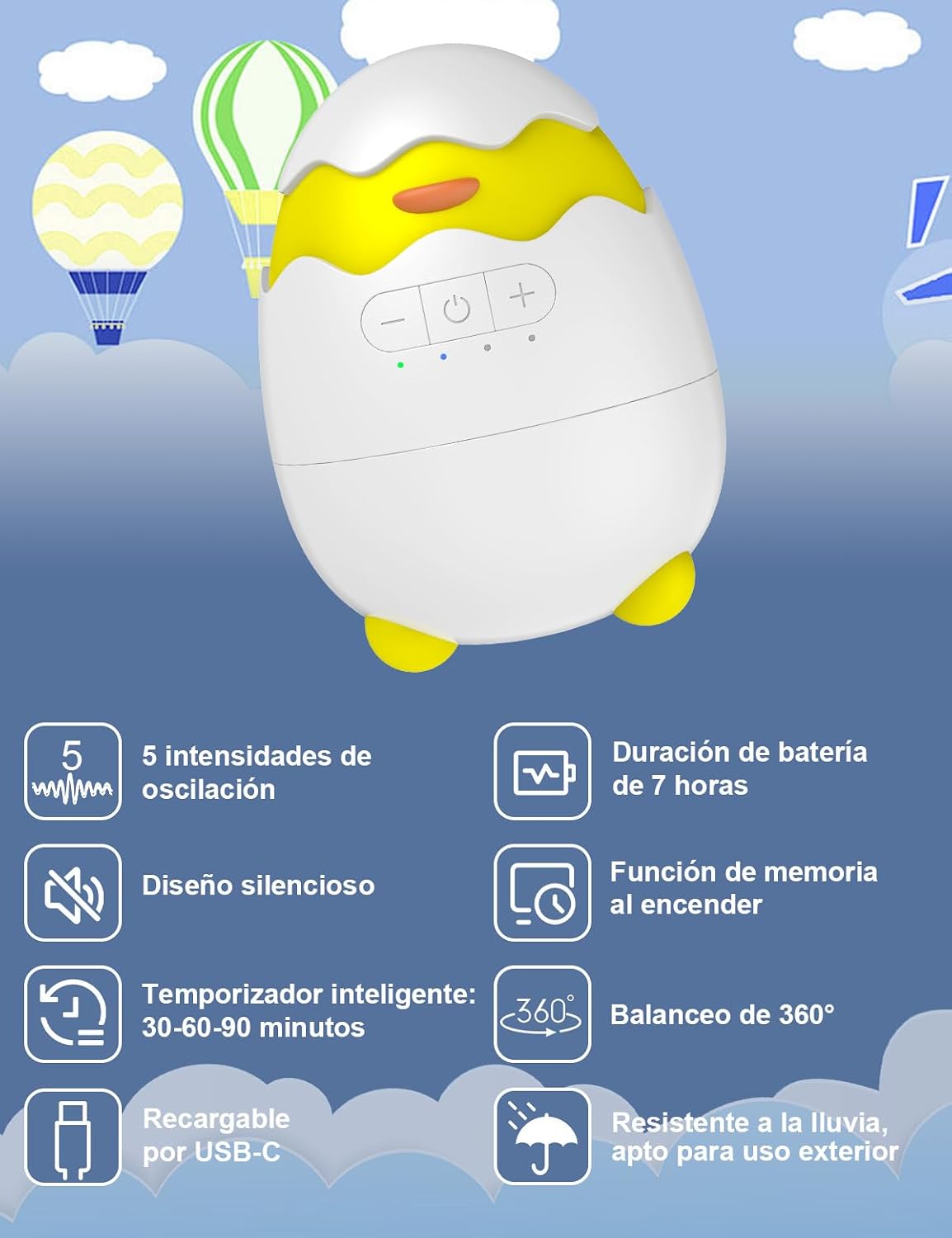 Robofun Baby Rocker-Diseño original-Columpio Para Cochecito De bebé, Ayuda Para Dormir Para Bebés. - Imagen 3