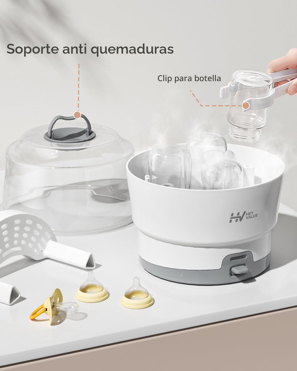 HEYVALUE - Esterilizador inteligente de botellas de vapor para biberones. - Imagen 5