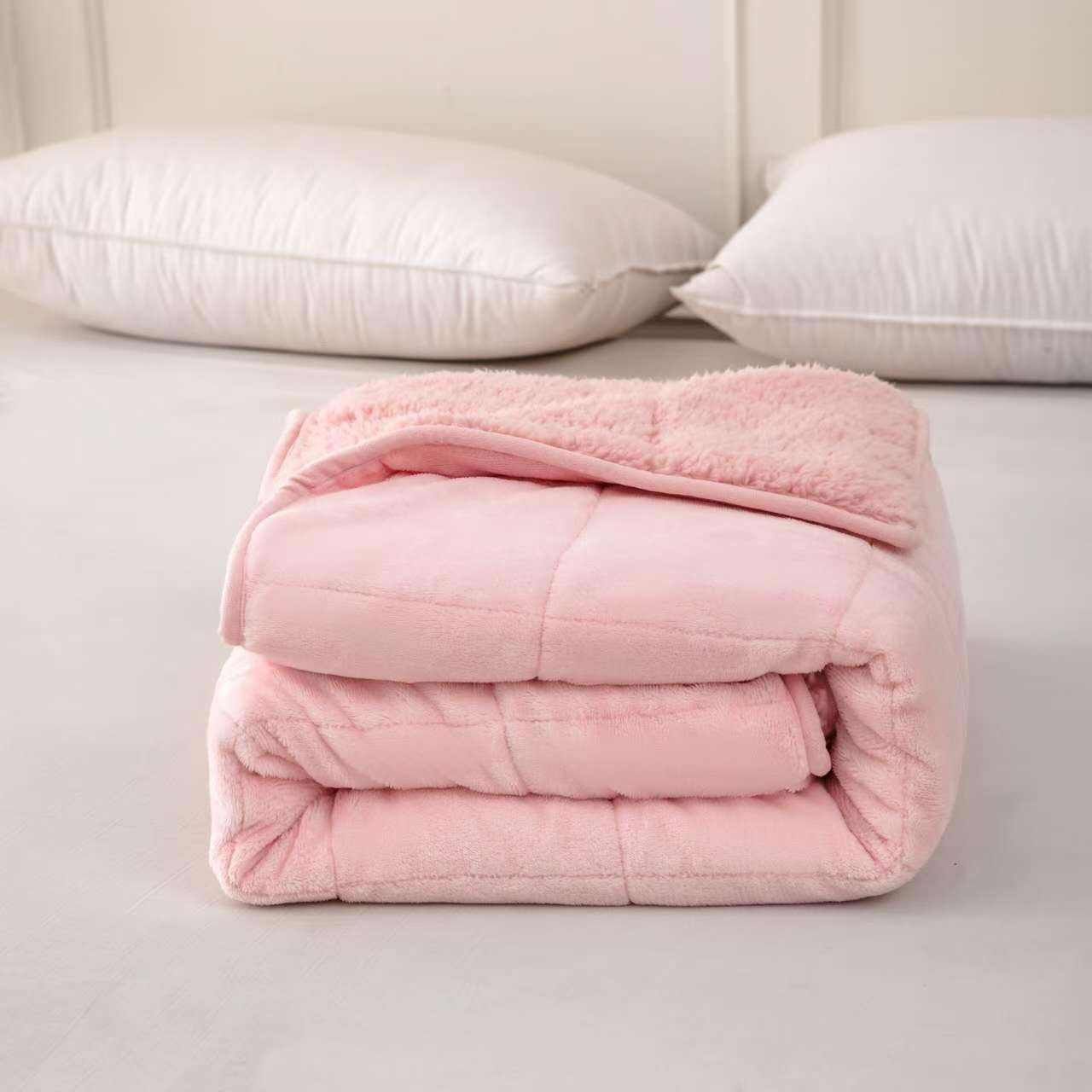 Manta con peso de 20 libras de Sherpa para adultos, ambas caras reversibles de terciopelo suave. - Imagen 4