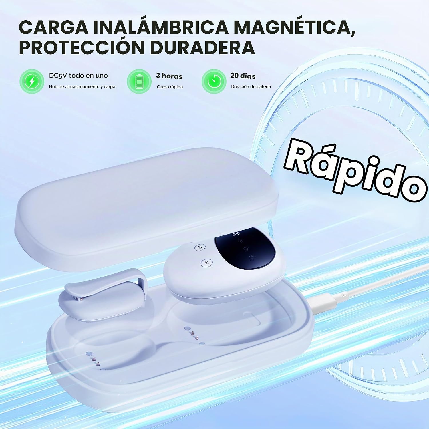 Alarma de humectación de cama para niños y niñas, alarma inalámbrica para orina con sensor magnétic - Imagen 5