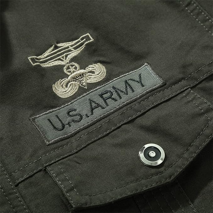 Chaquetas De Algodón Para Hombres Abrigos Chaquetas Delgadas Del Ejército Chaqueta Militar. - Imagen 3