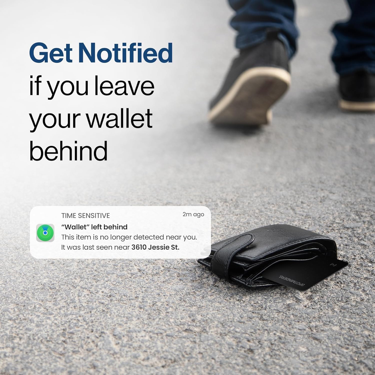 SPOTMINDERS - Tarjeta de seguimiento de billetera con certificación MFi de Apple para viajes. - Imagen 5