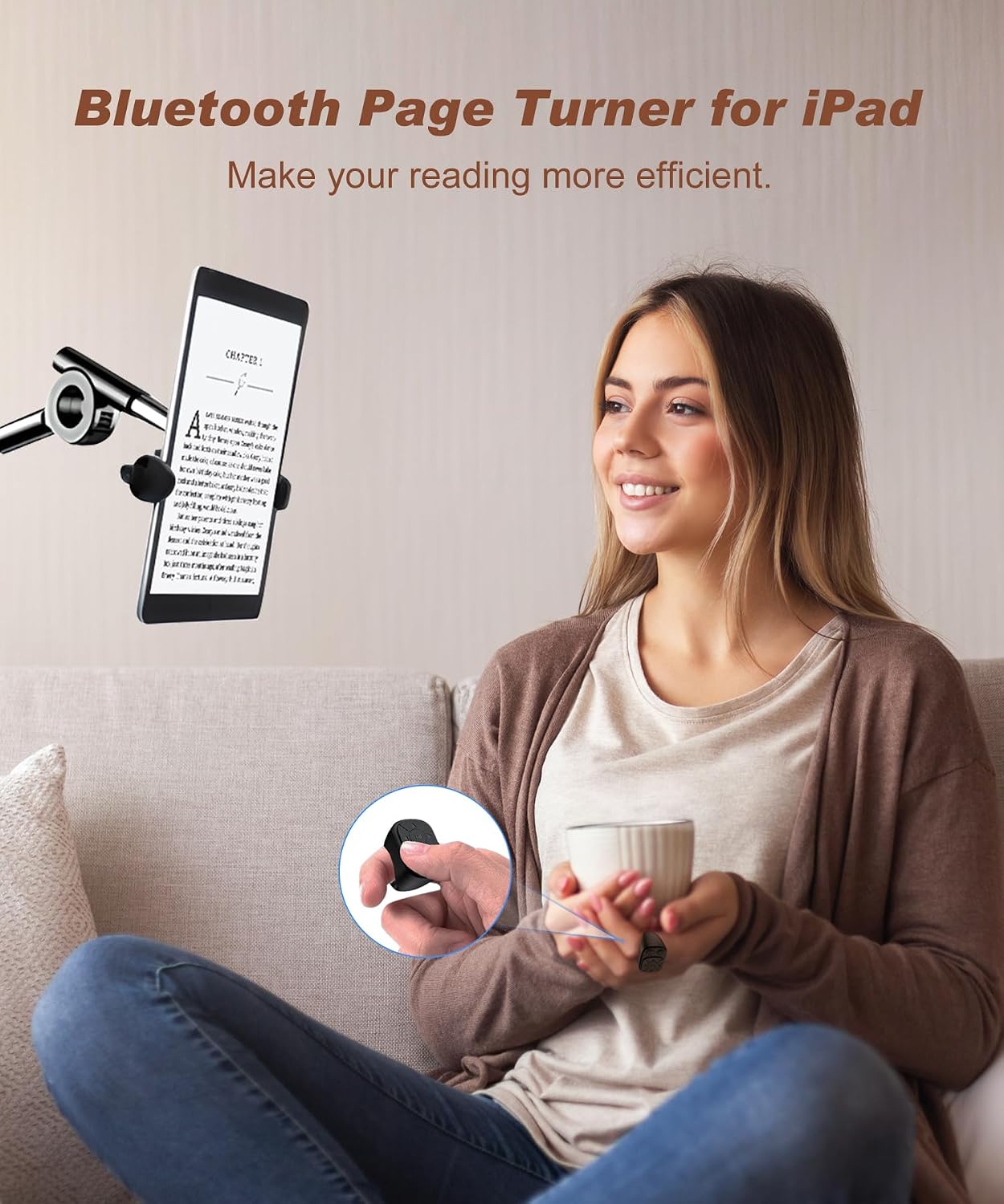 Anillo de desplazamiento – Control remoto para TikTok, Bluetooth Page espátula Ring Scroller. - Imagen 3
