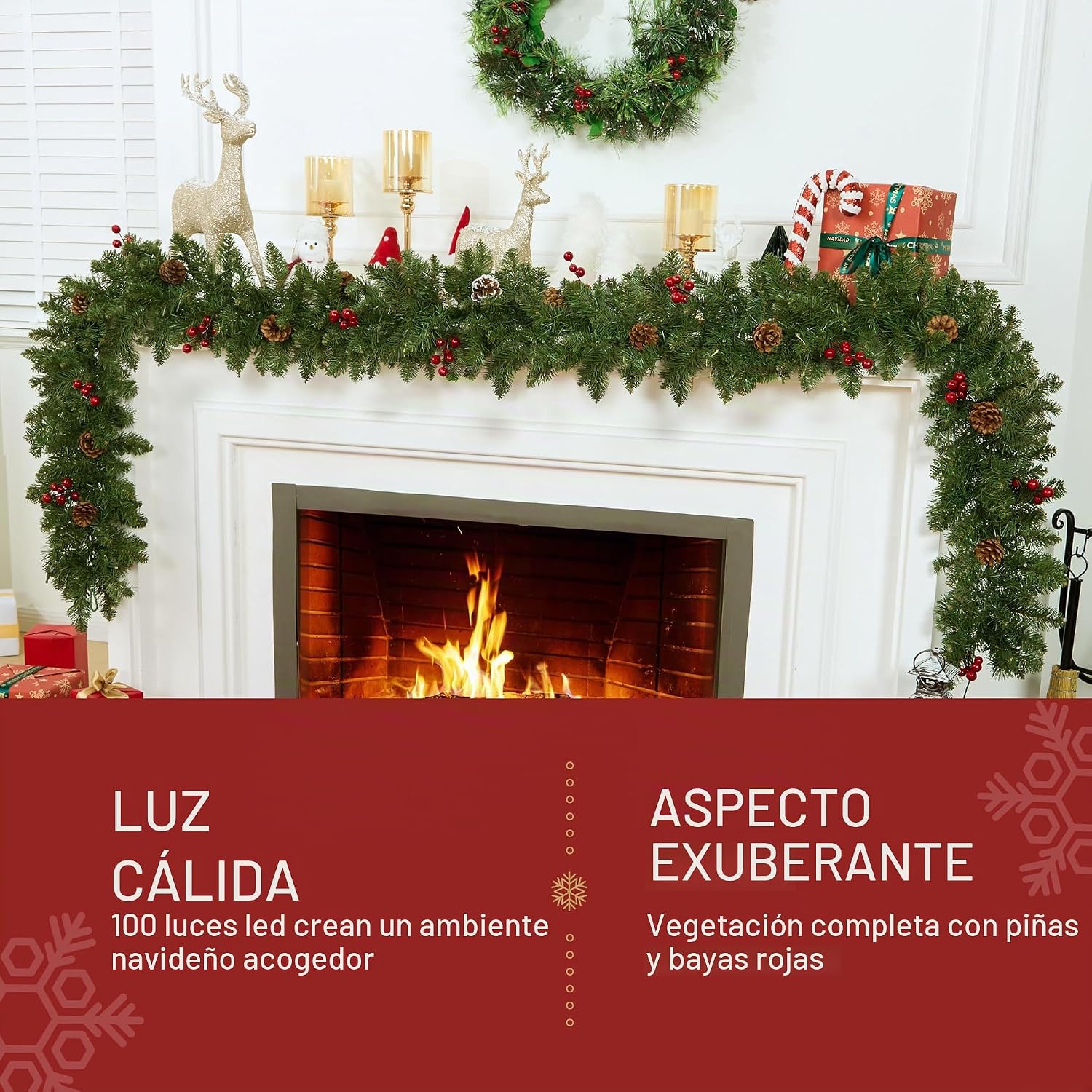 Guirnalda de Navidad Decoración Led para Árbol Artificial Premium 100 Luces LED.Guirnalda de Navidad Decoración Led para Árbol Artificial Premium 100 Luces LED. - Imagen 3
