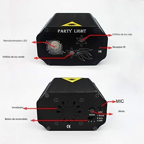 Luces de fiesta, luces de discoteca de DJ, mini luz estroboscópica para escenario. - Imagen 5