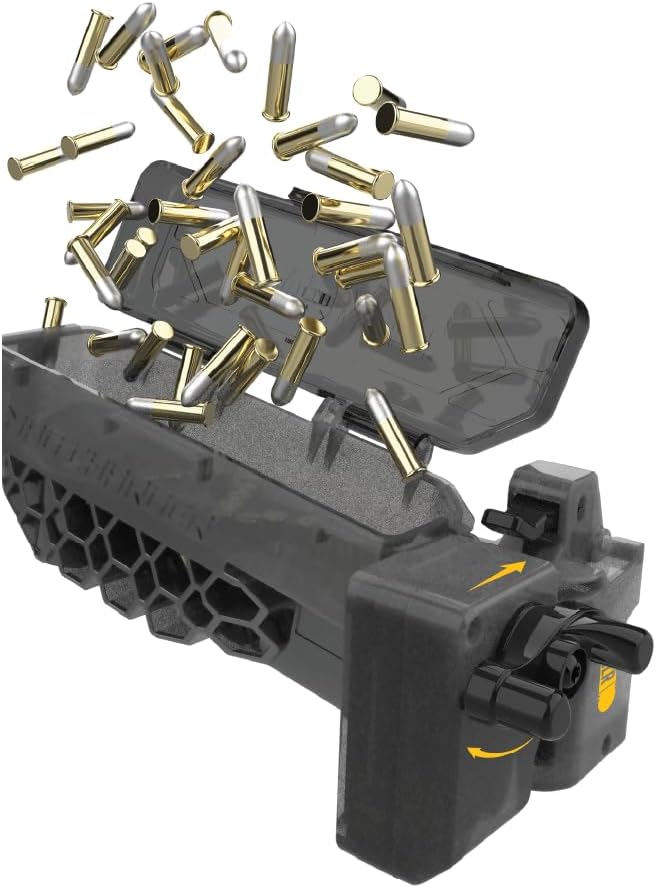Cargador de munición Caldwell para múltiples calibres, de una o dos filas, para campos de tiro, prácticas de tiro y actividades al aire libre. - Imagen 3