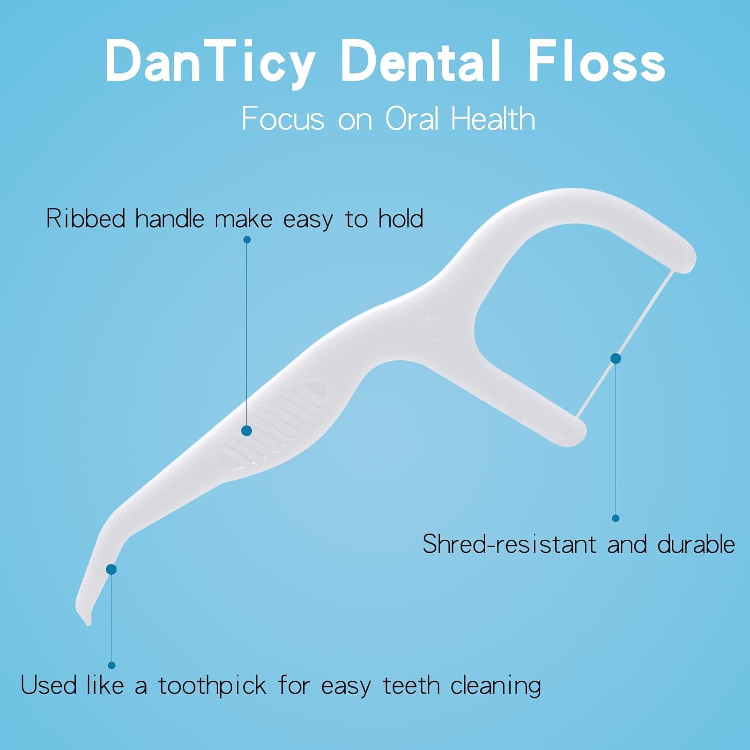 Palillos de hilo dental extra fuertes | Púas de hilo dental profesional | Palillos de dientes. - Imagen 3