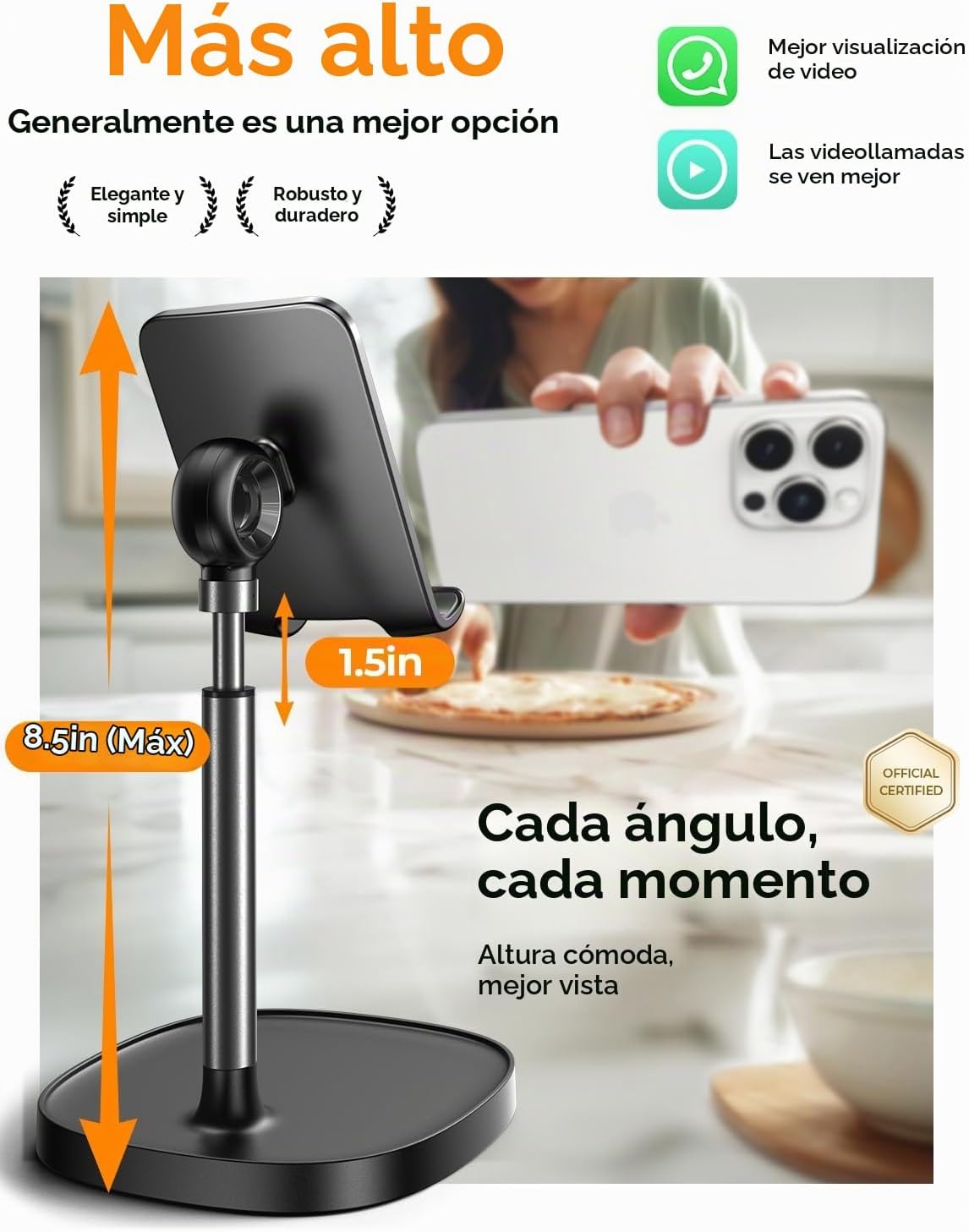 Soporte para teléfono móvil LISEN para escritorio, accesorios de decoración de oficina para hombres - Imagen 3