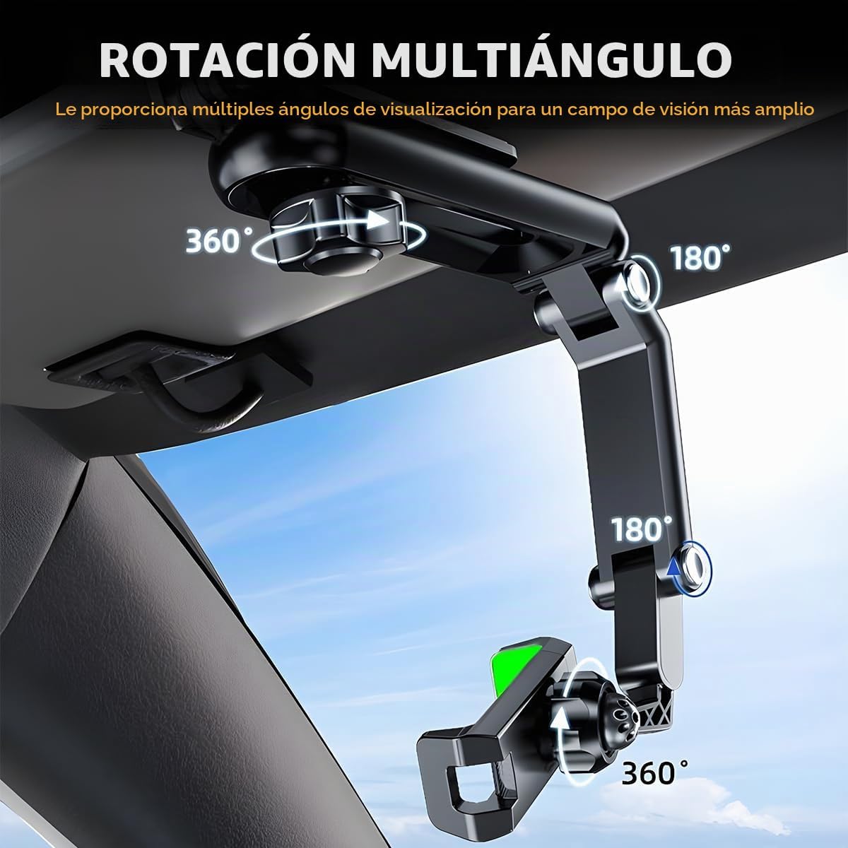 Soporte Giratorio y Retráctil para Teléfono de Coche - 1080 Multifunción Soporte Universal. - Imagen 5