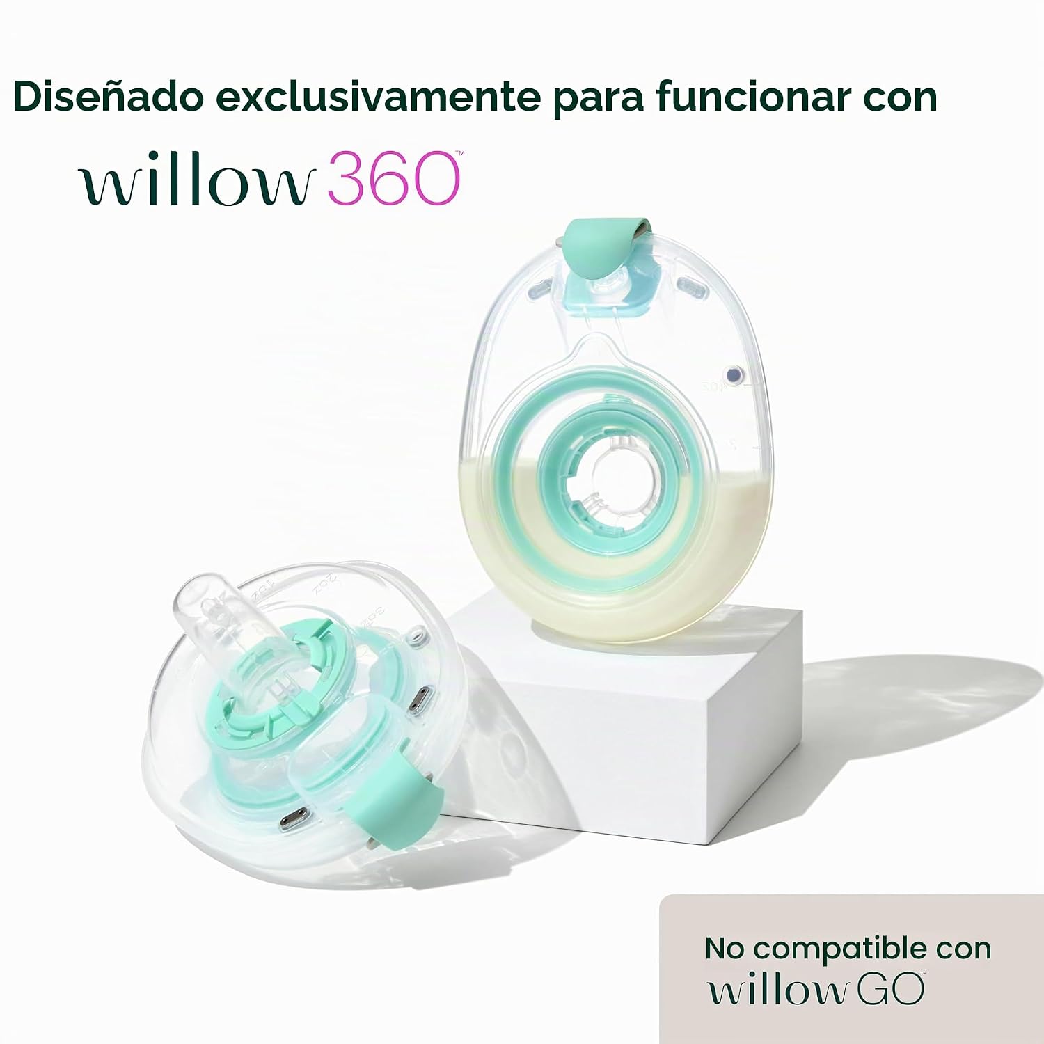 Willow - 360 recipientes reutilizables para leche materna - Brida de 0.945 in - Capacidad para 4 onzas por contenedor - Esencial para lactancia materna para el extractor de leche portátil Willow 360 - Imagen 3