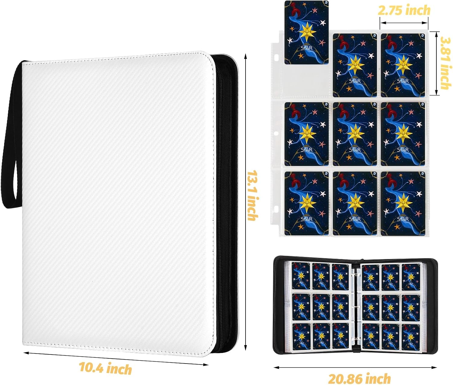 Carpeta de tarjetas coleccionables de 900 bolsillos redondos, 9 bolsillos. - Imagen 3