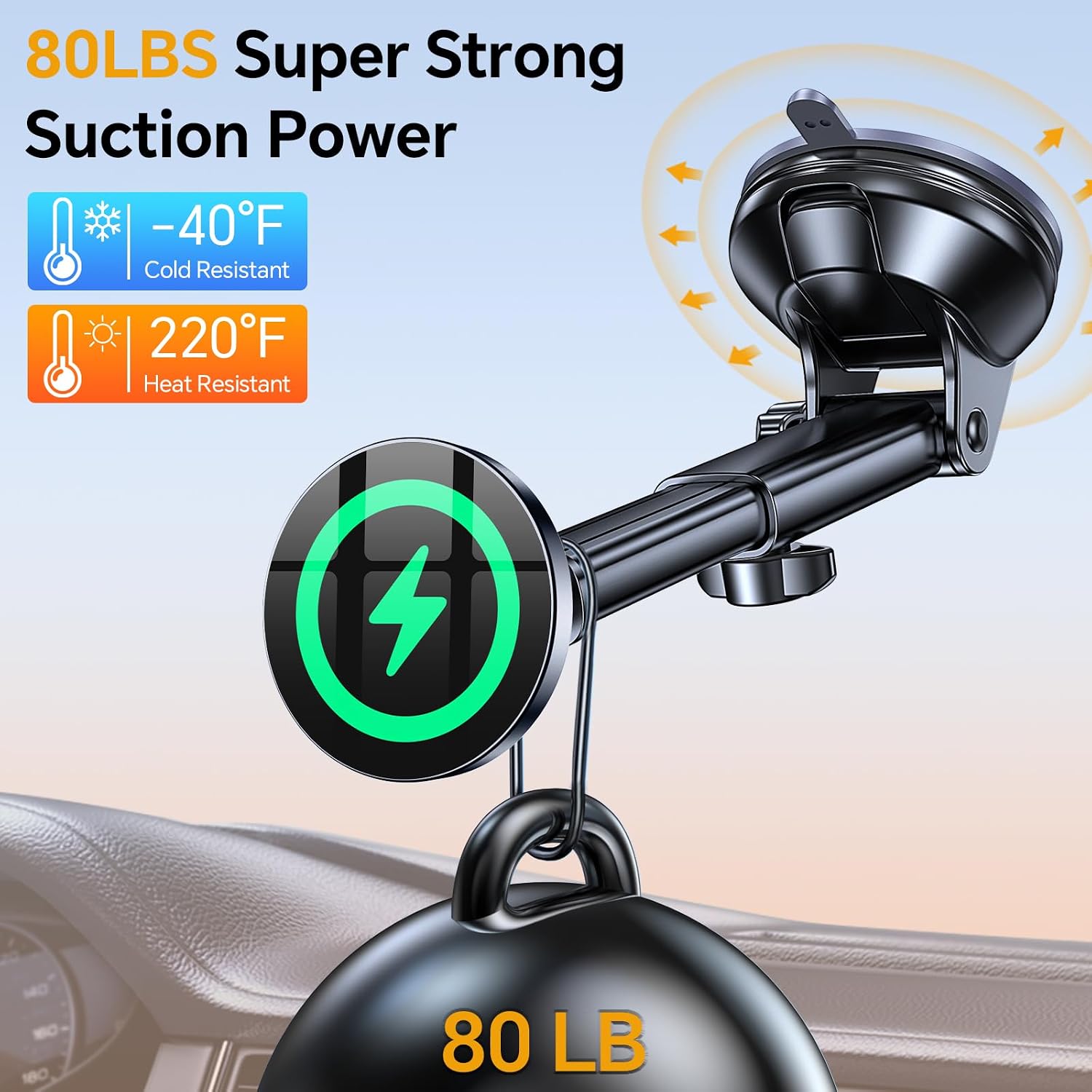 Coolpow Cargador de coche MagSafe Ultra Magnet: soportes magnéticos para teléfono para tu cargador - Imagen 4