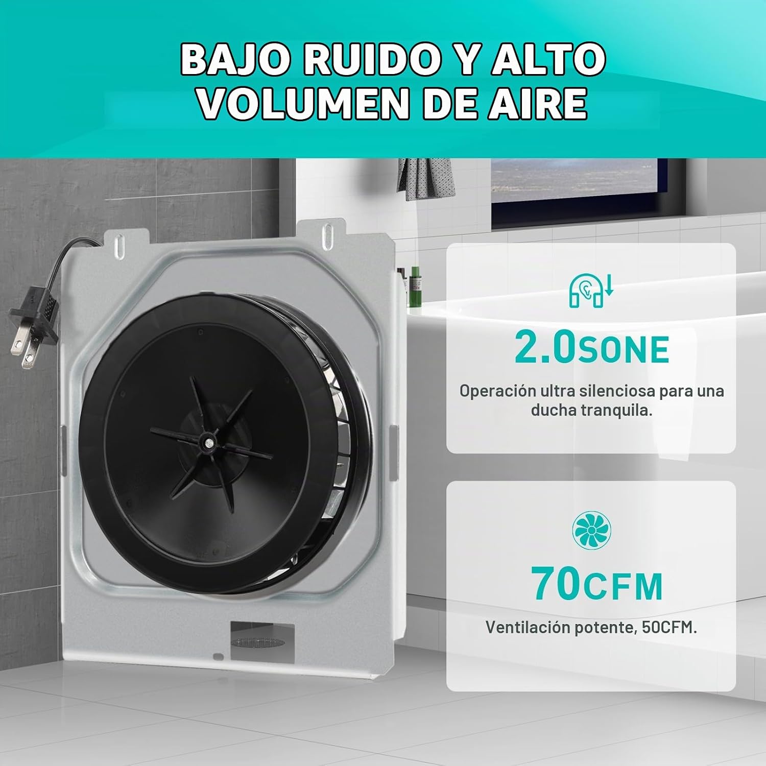 Motor Ventilador De Baño Extractor Repuesto Universal. - Imagen 3