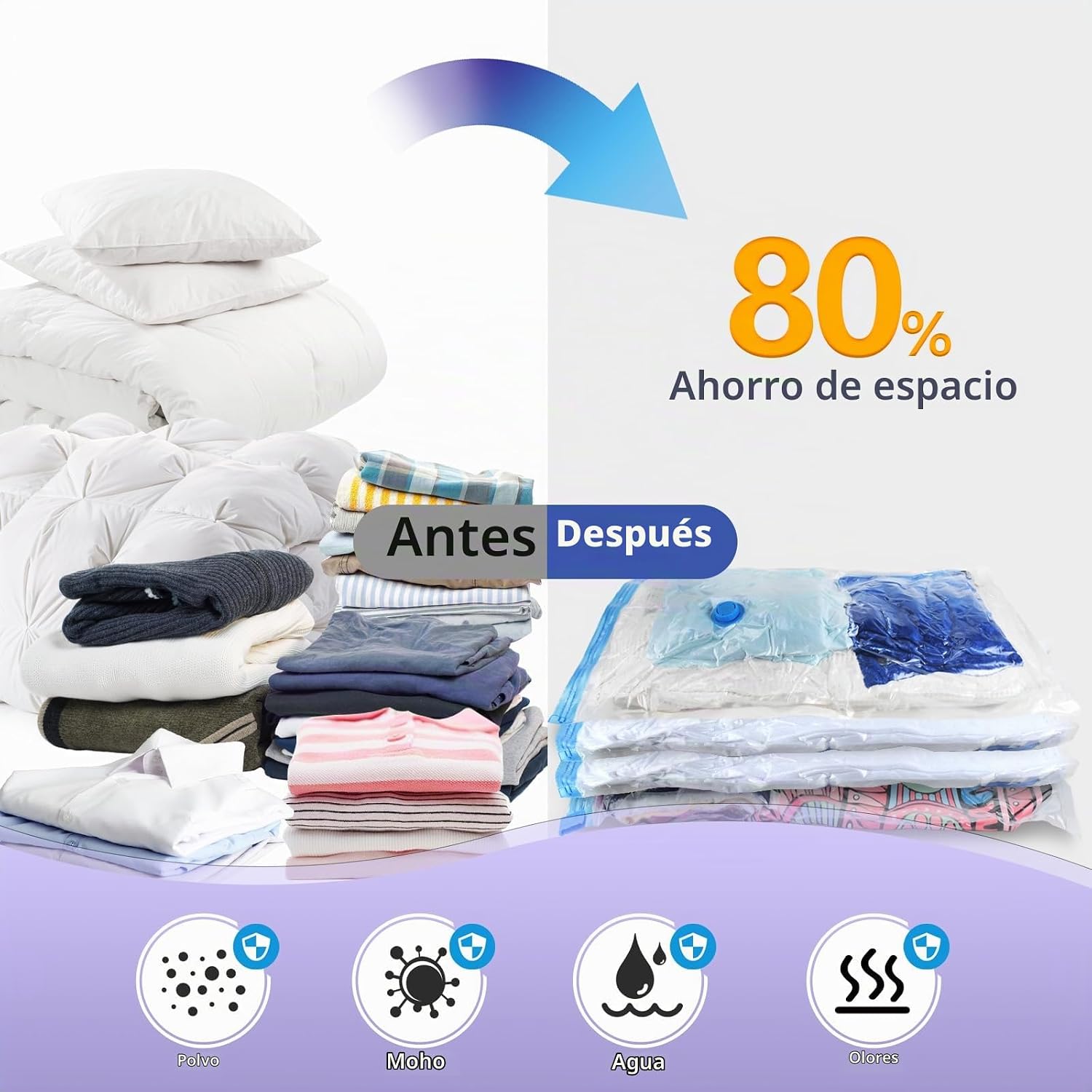 HOTBAG - Bomba eléctrica para bolsas de almacenamiento al vacío, color morado. - Imagen 3
