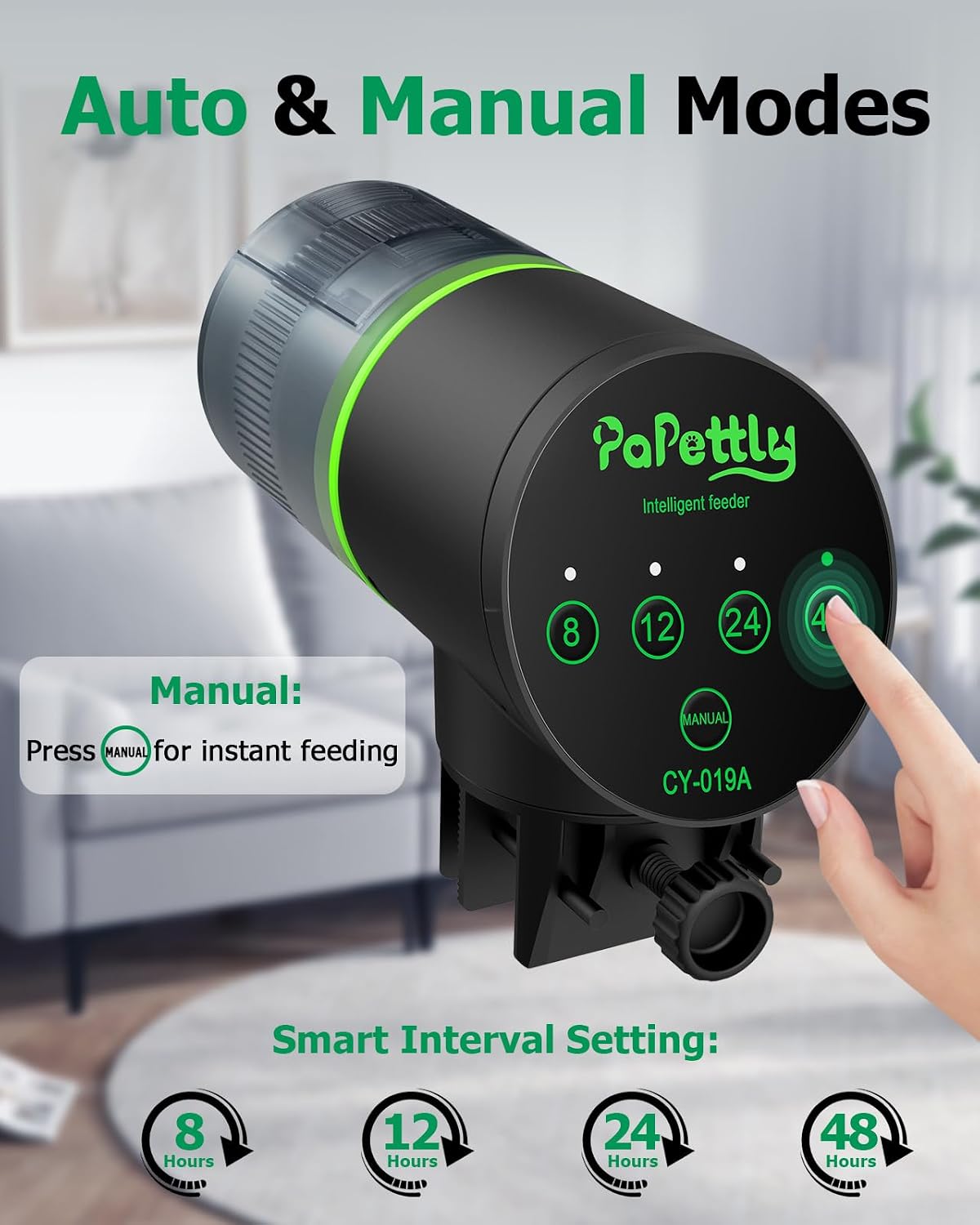 Papettly Alimentador Automático de Peces para Acuario - Dispensador Automático de Comida. - Imagen 4