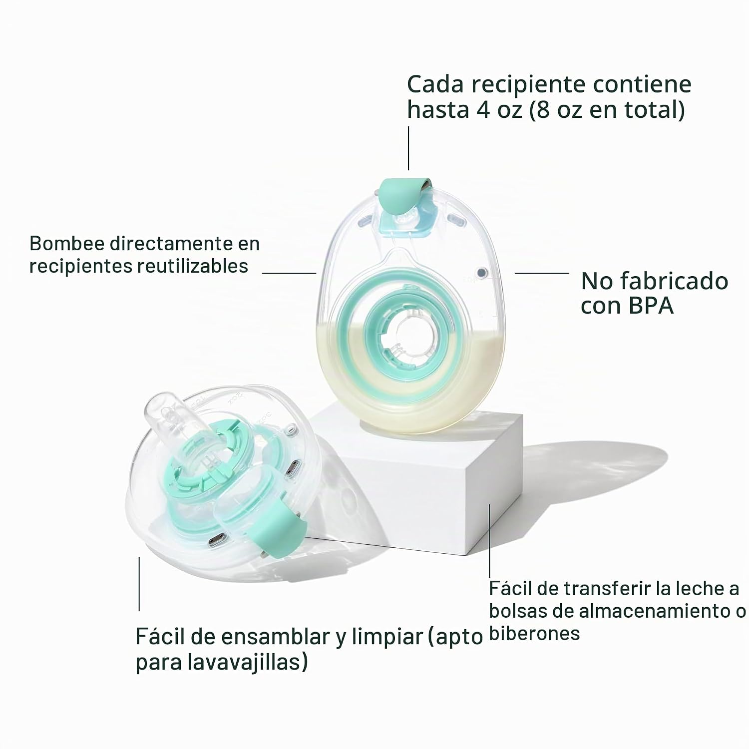 Willow - 360 recipientes reutilizables para leche materna - Brida de 0.945 in - Capacidad para 4 onzas por contenedor - Esencial para lactancia materna para el extractor de leche portátil Willow 360 - Imagen 4