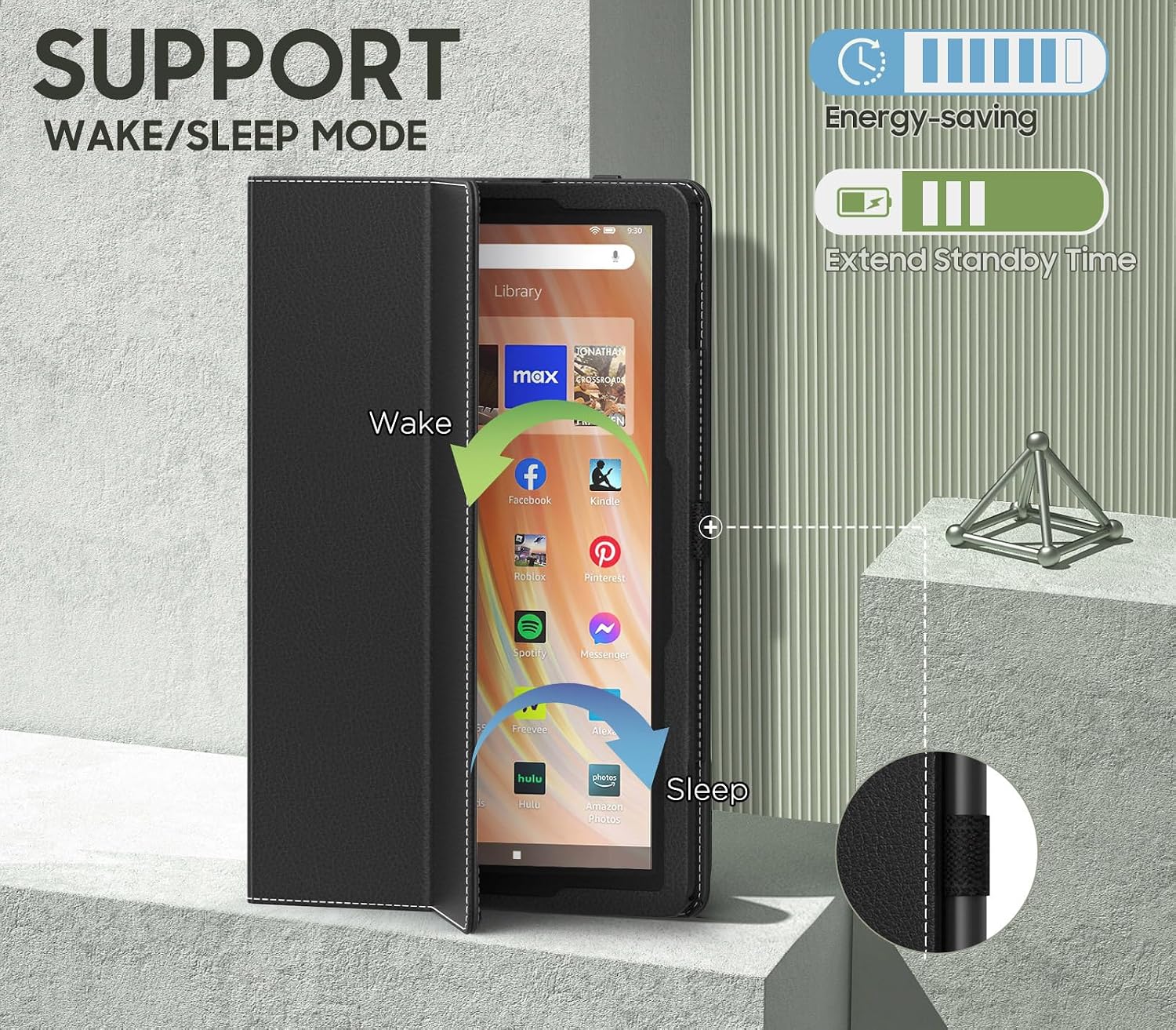 MoKo - Funda para tablet Kindle Fire HD 10 y 10 Plus (11.a generación, versión 2021). - Imagen 5