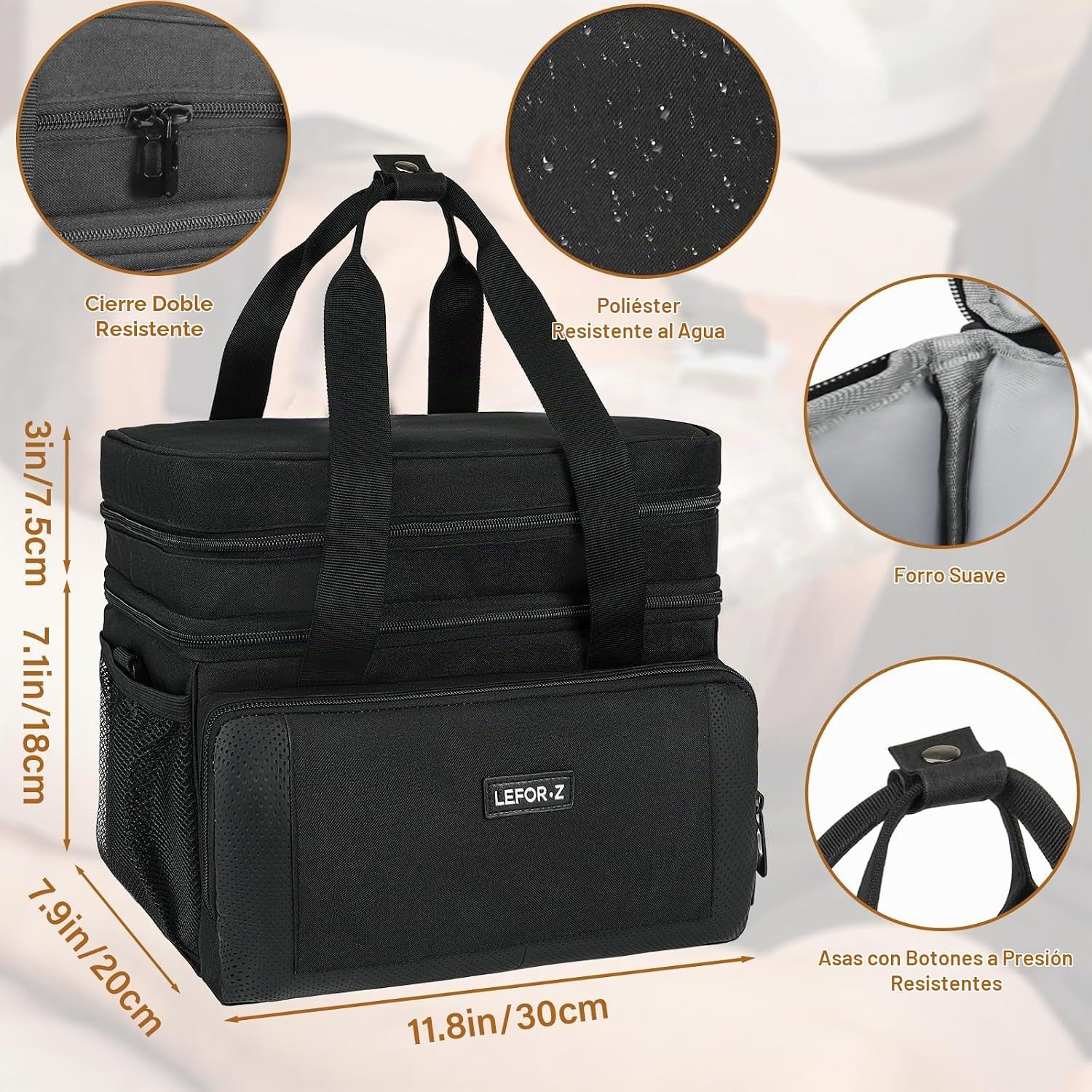 Bolsa de transporte de viaje compatible con ResMed AirSense 11/10/10 elite, AirStart 10. - Imagen 3