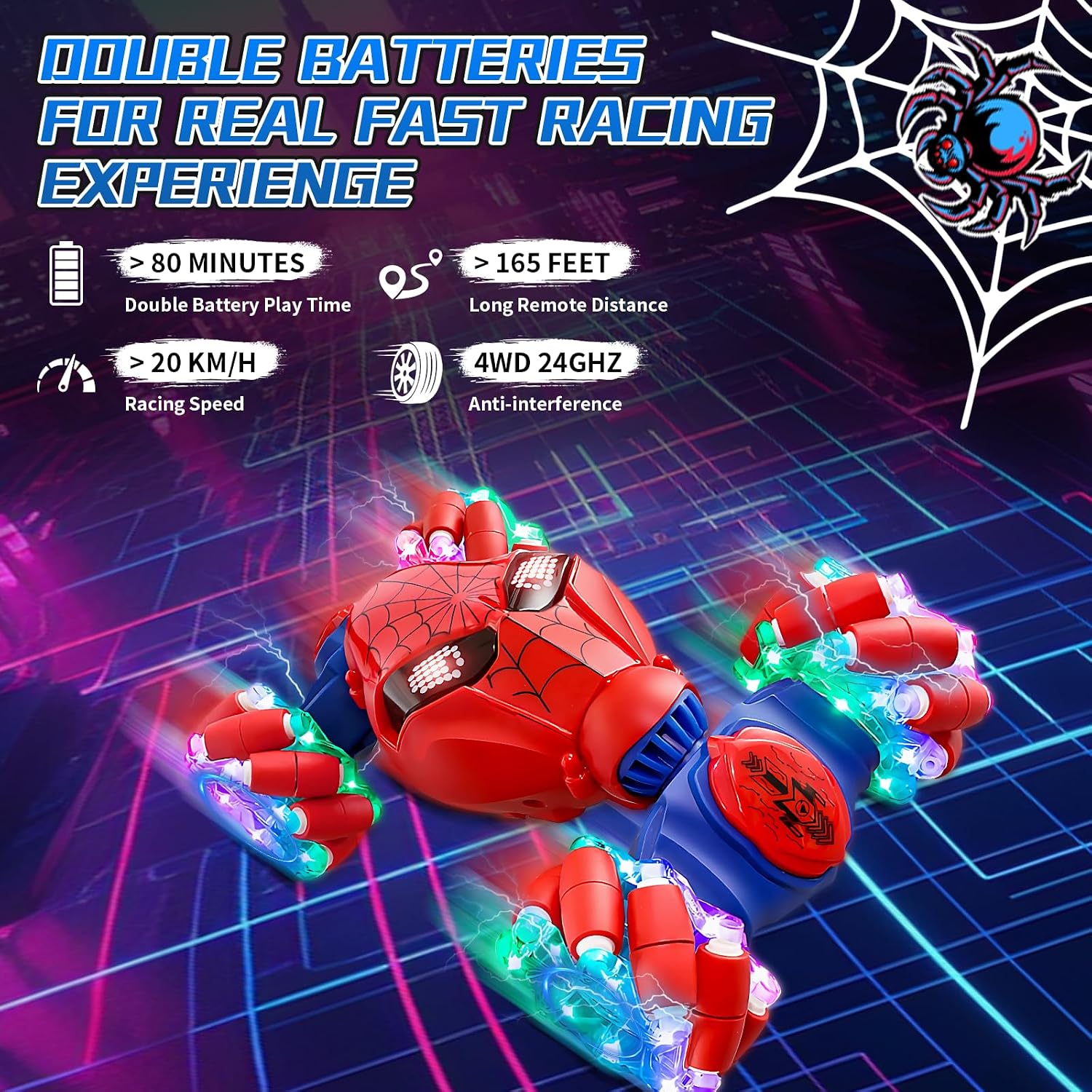 S-pider Rc Juguetes de Coche de Acrobacias con Detección de Gestos para Niños de 4-14 Años. . - Imagen 5