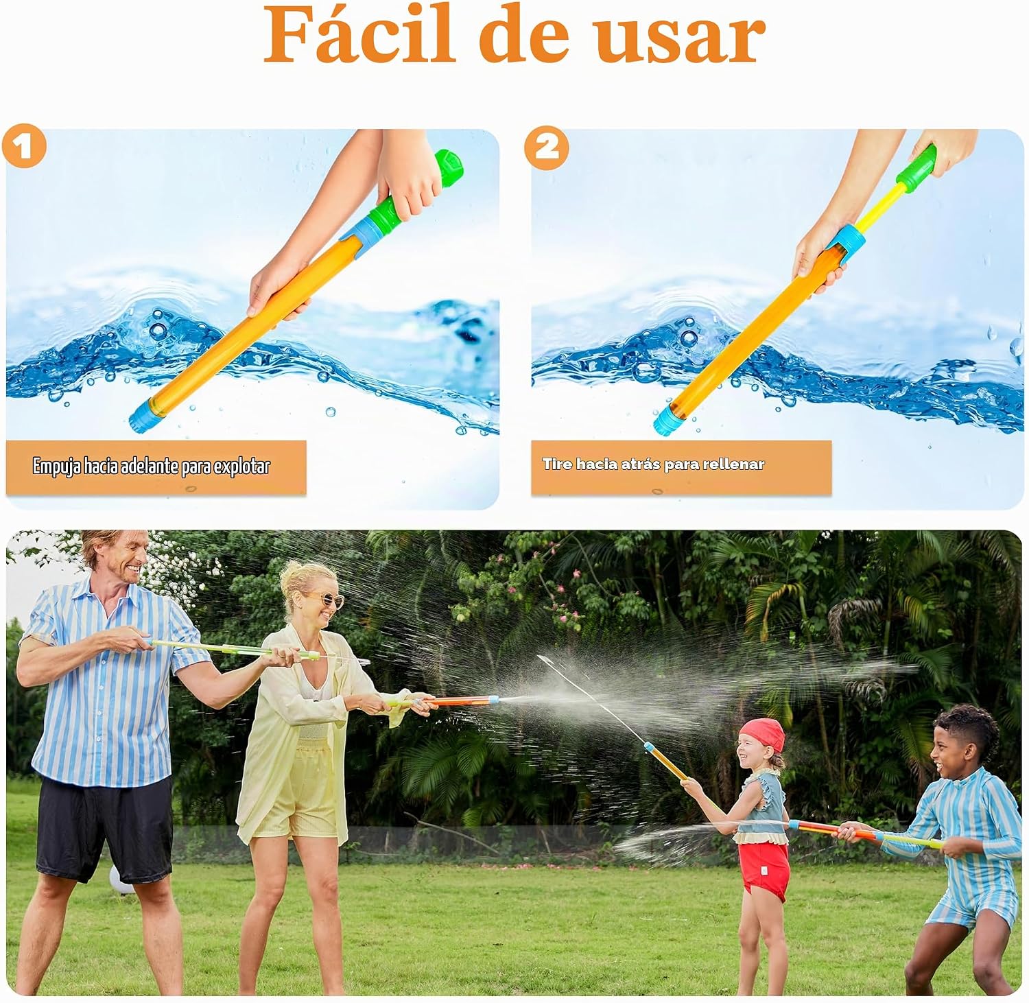 JOYIN - Juego de 16 Pistolas de Agua de 16,5 Pulgadas, Pistolas de Agua a Granel para Piscinas - Imagen 3