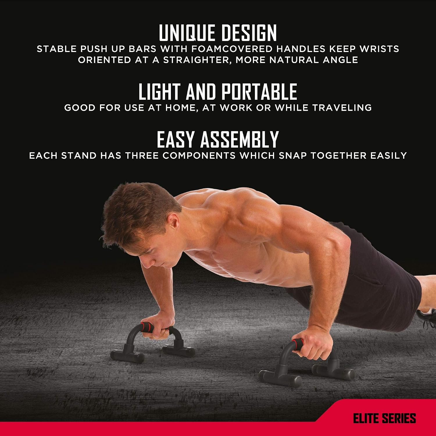 Barras para flexiones RBX con empuñaduras de espuma acolchada y base antideslizante.. - Imagen 4