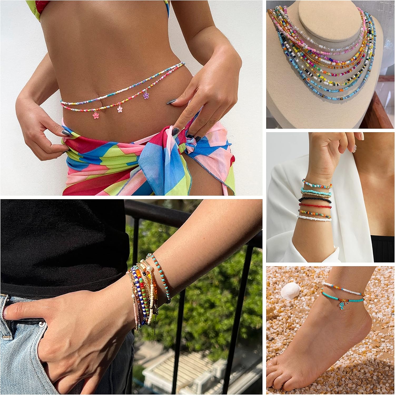 kit de cuentas de regalo pequeñas para manualidades con cuentas elásticas para hacer pulseras etc. - Imagen 3