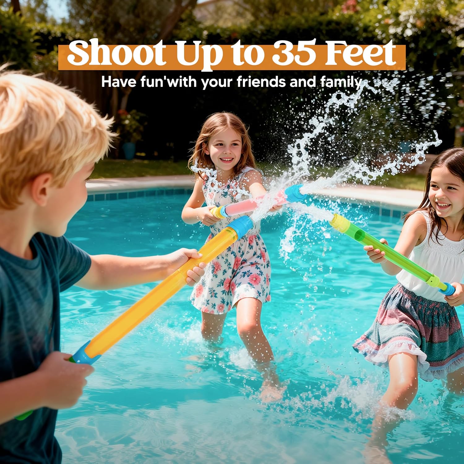 JOYIN - Juego de 16 Pistolas de Agua de 16,5 Pulgadas, Pistolas de Agua a Granel para Piscinas - Imagen 4
