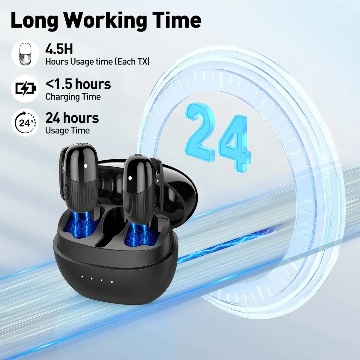 Vezqua Microfono Lavalier inalambrico para iphone e android. - Imagen 4